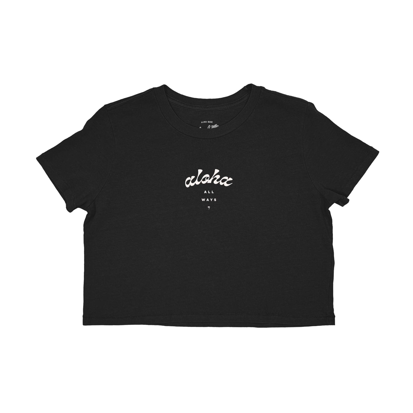 ALOHA CURVE CROP TEE