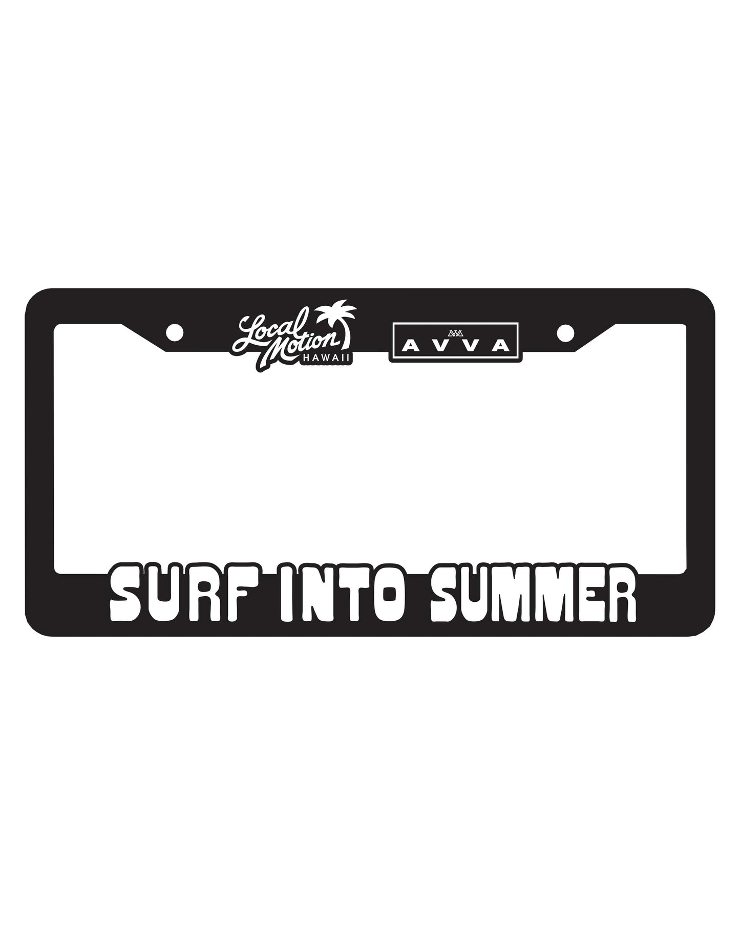 SURF INTO SUMMER 2025 LICENSE PLATE FRAME