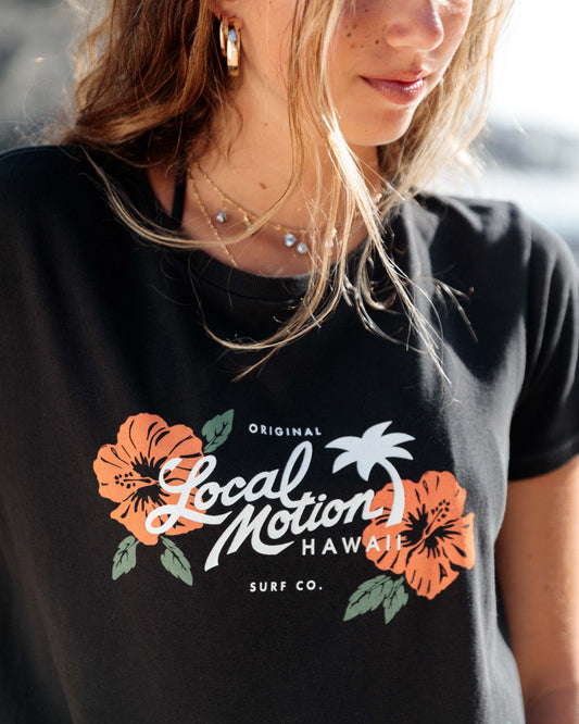 STAMP HIBISCUS VINTAGE TEE