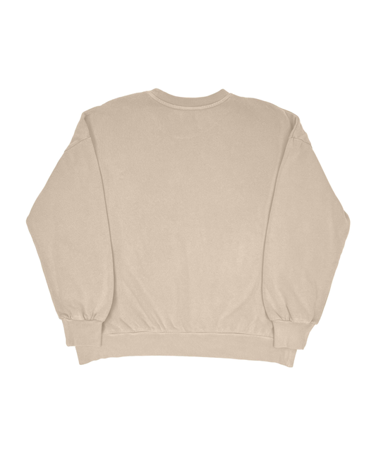 LITTLE LM CREW NECK SWEATSHIRT in Parchment