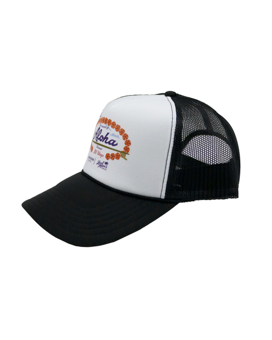 trucker cap with hawaiian logo