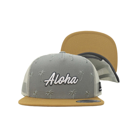 ALOHA ALL OVER TRUCKER HAT