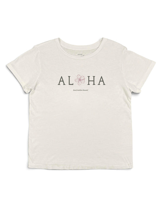 ALOHA PUA VINTAGE TEE in Cream [cream]