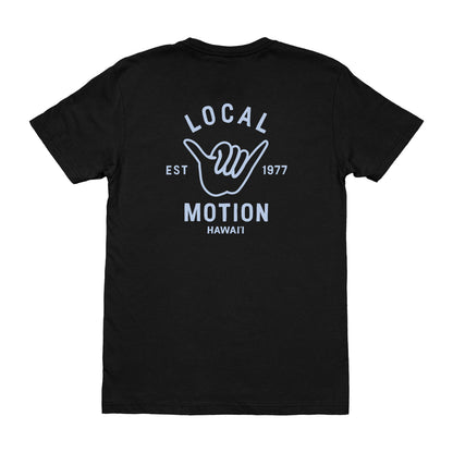 BIG SHAKA TEE in Black - back view