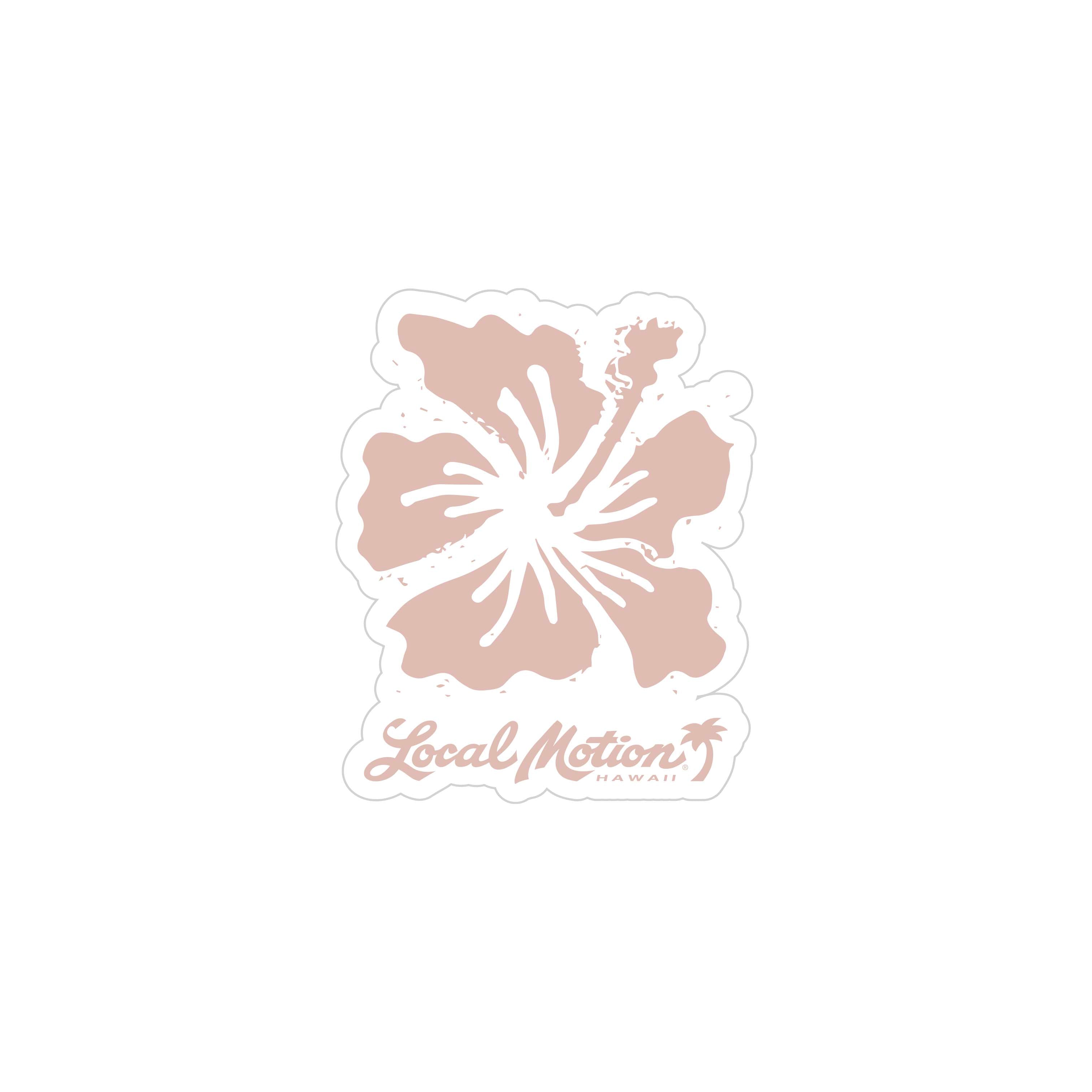 BLOCK HIBISCUS DECAL – Local Motion Hawaii