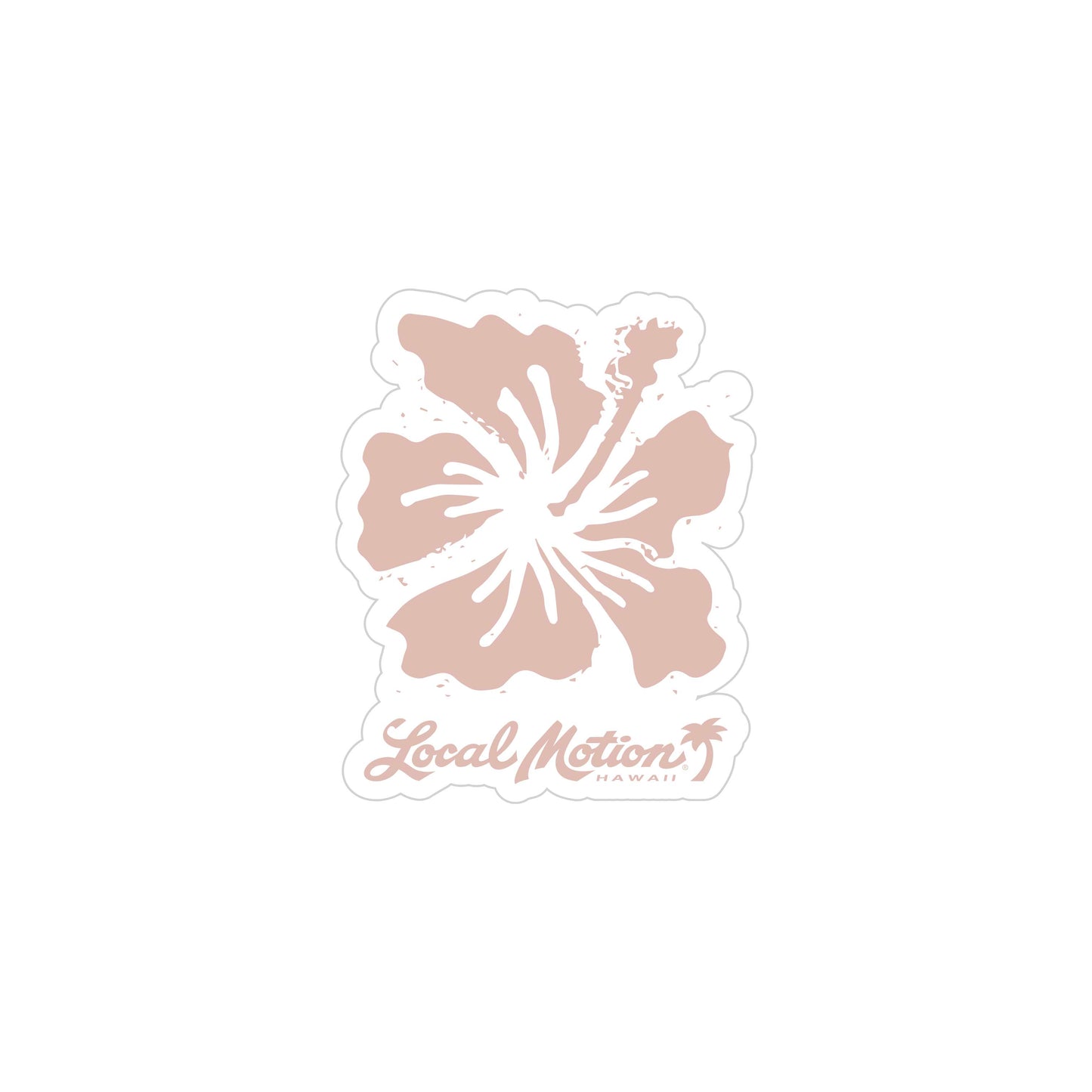 BLOCK HIBISCUS DECAL