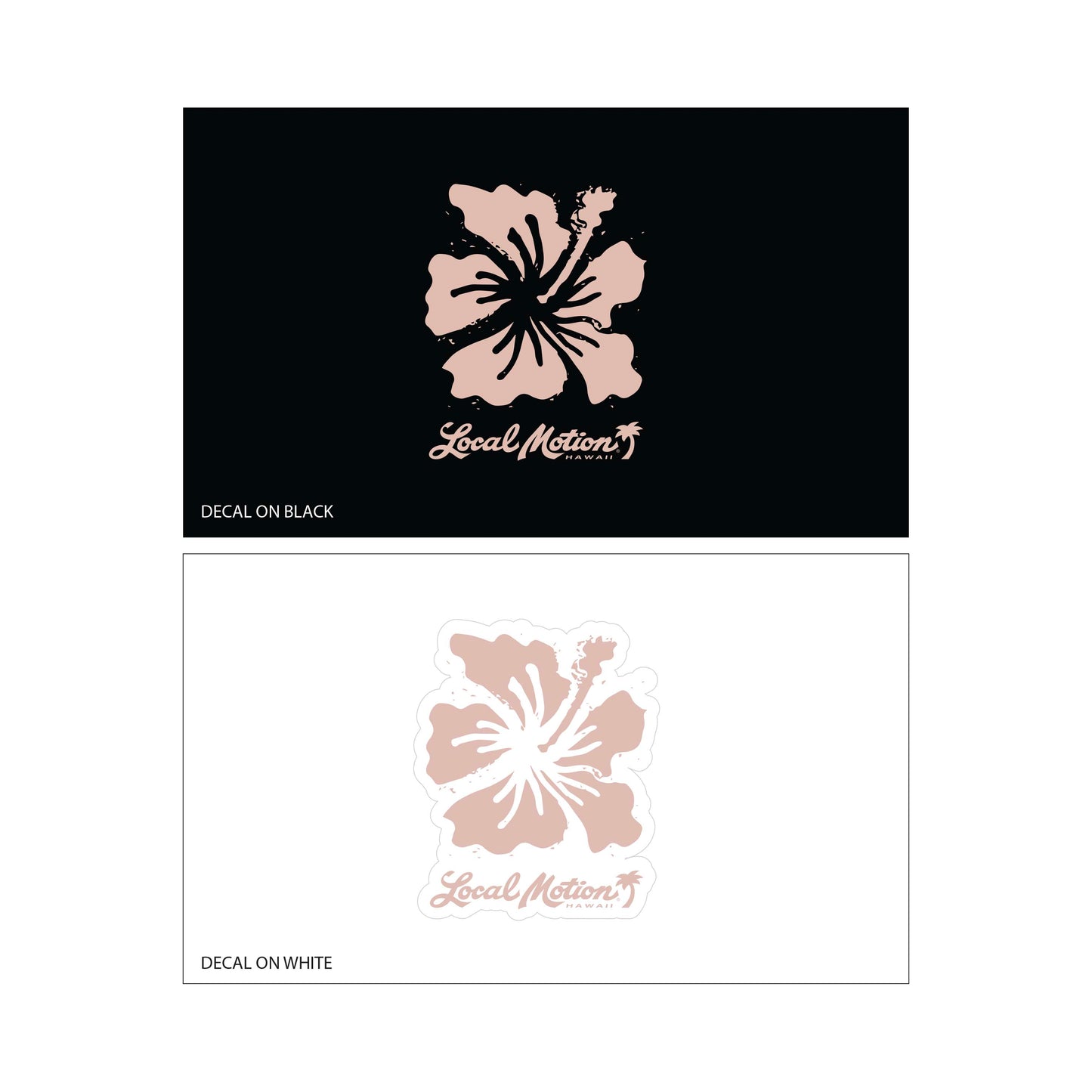 BLOCK HIBISCUS DECAL