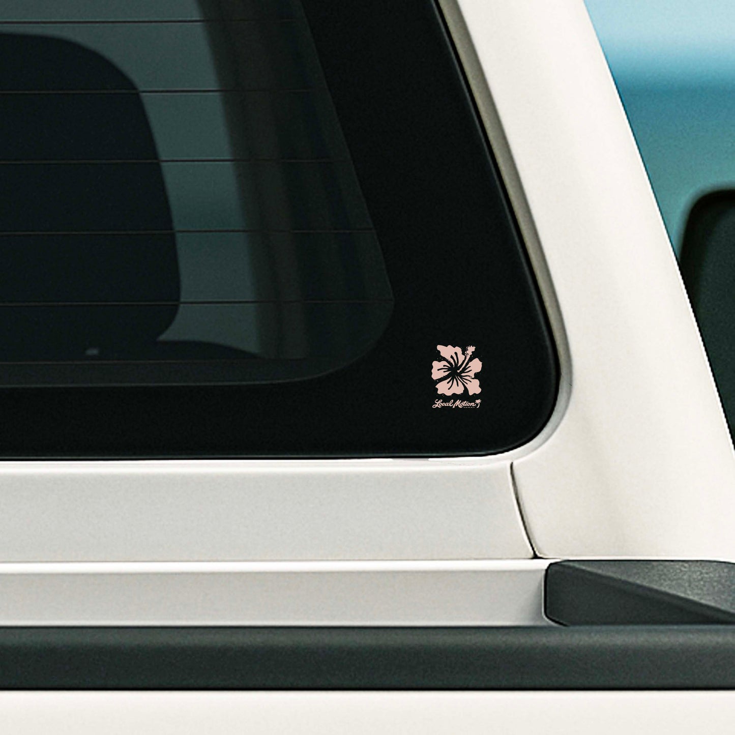 BLOCK HIBISCUS DECAL