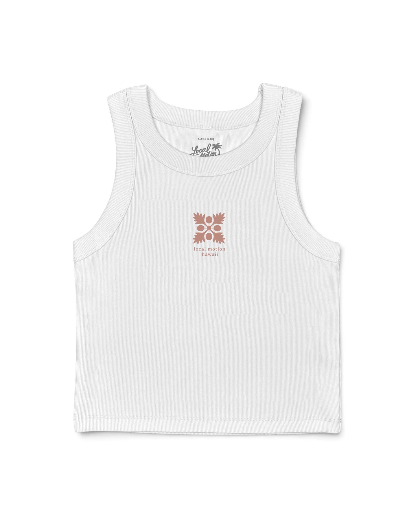 BREADFRUIT RIB CROP TANK in White [white]