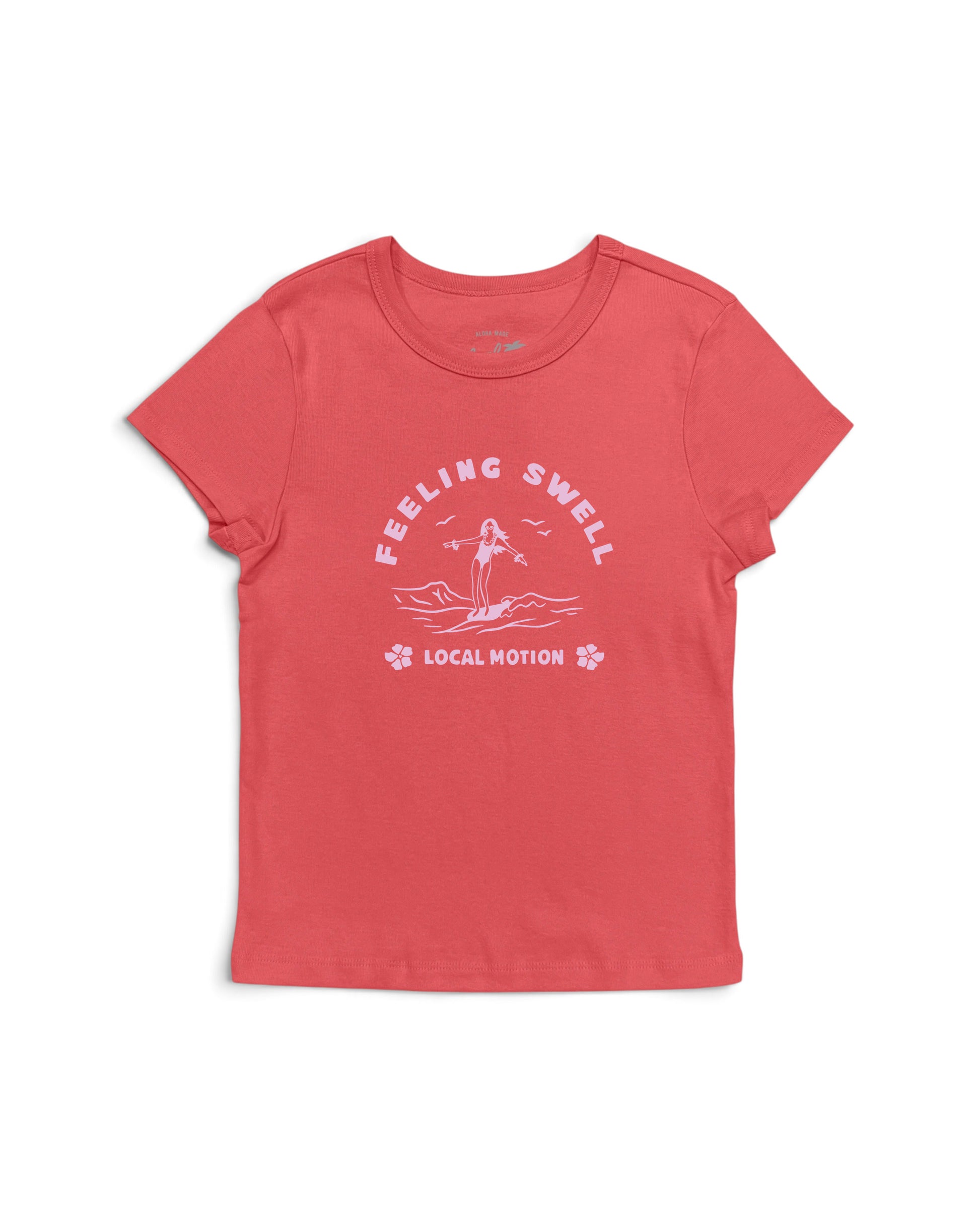 FEELING SWELL BABY TEE in Rust Red [rust red]