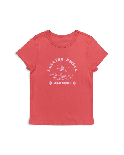 FEELING SWELL BABY TEE in Rust Red [rust red]