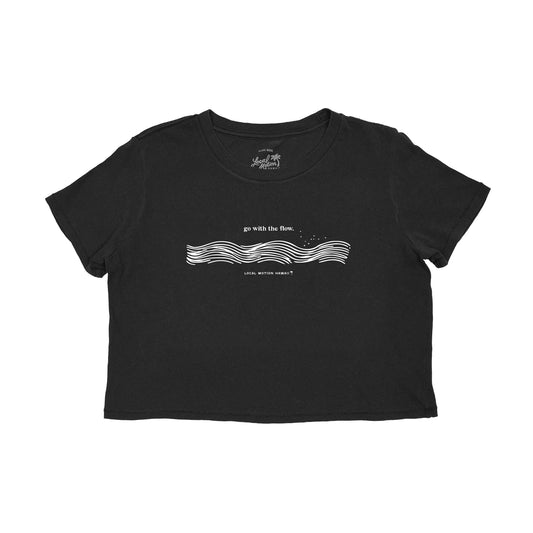 GO WITH THE FLOW CROP TEE