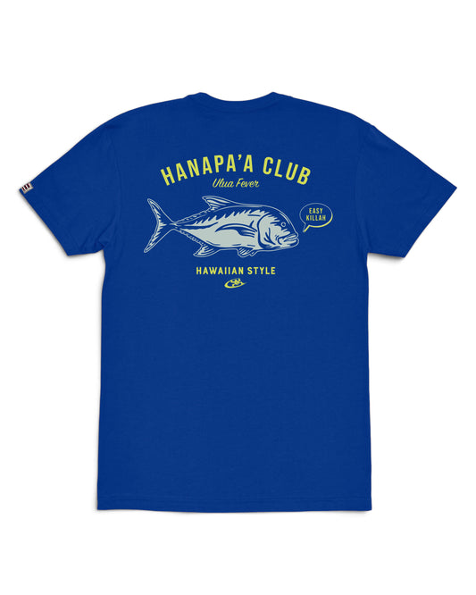 Fish saying Easy Killah on shirt [royal]