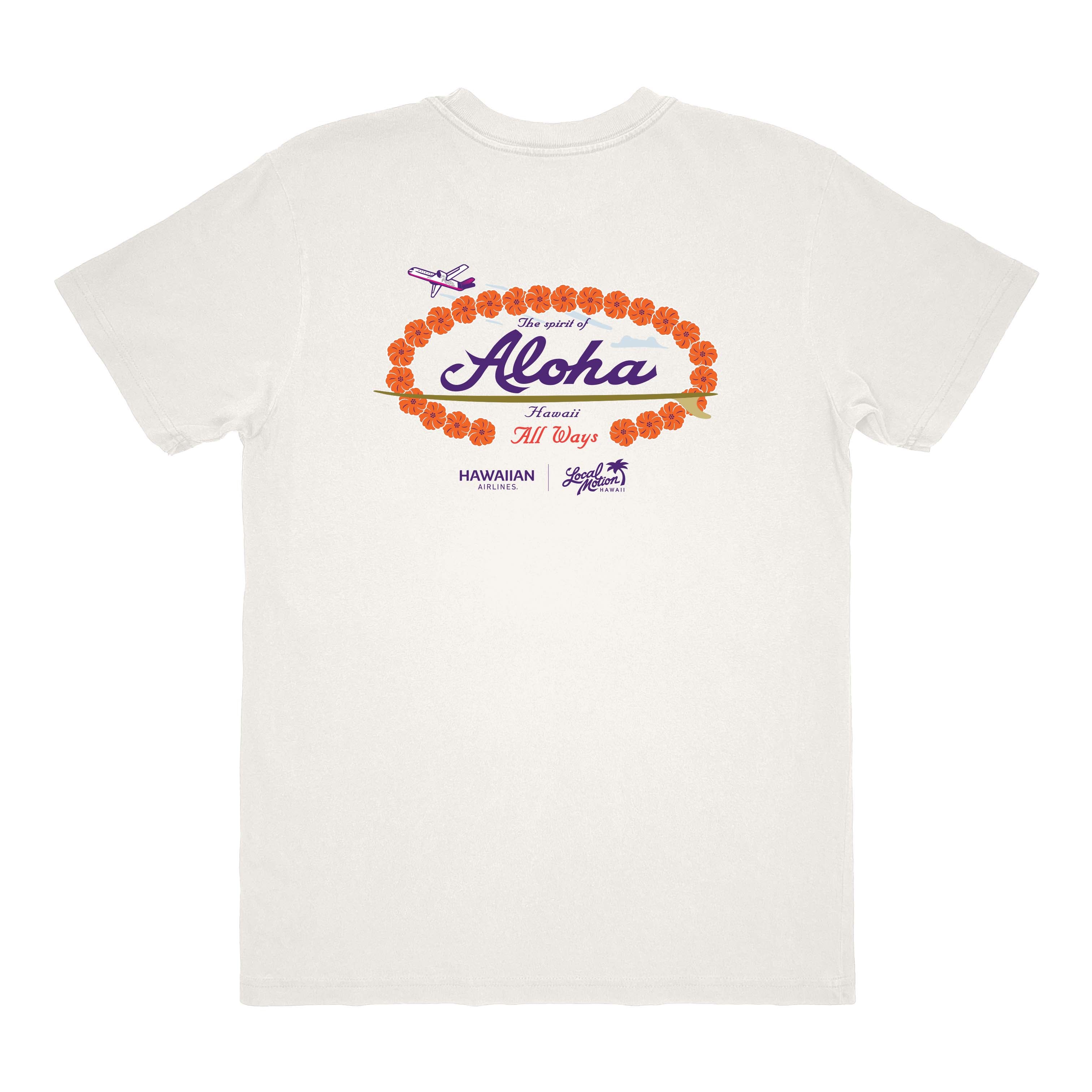 HAWAIIAN AIRLINES X LOCAL MOTION LEI NALU VINTAGE TEE – Local