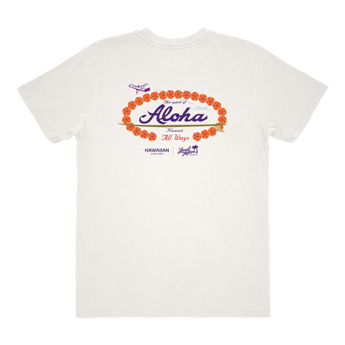 HAWAIIAN AIRLINES X LOCAL MOTION LEI NALU VINTAGE TEE