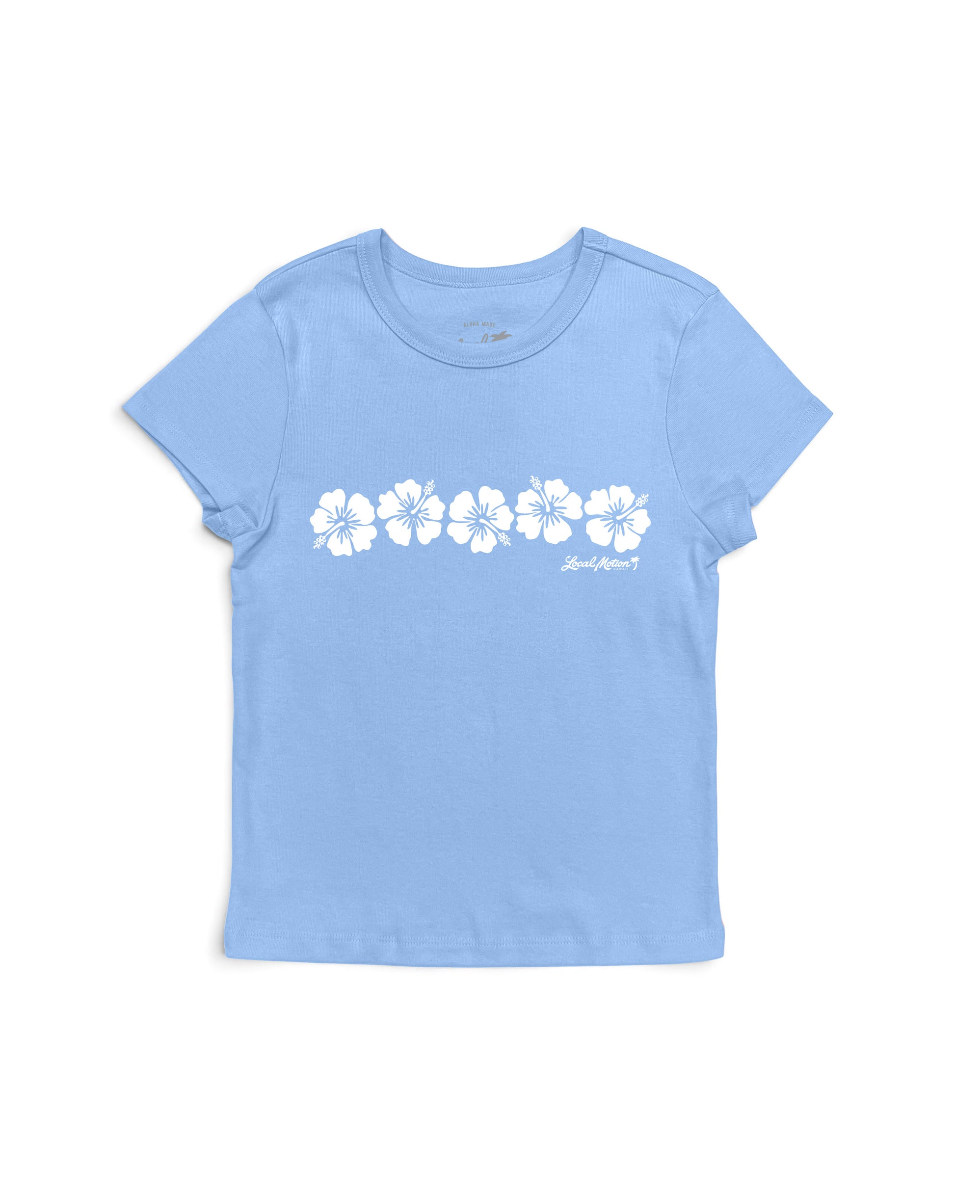 HIBISCUS BAND BABY TEE in Periwinkle Blue [periwinkle blue]