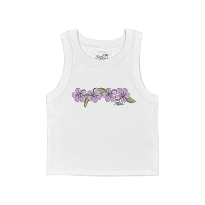 HIBISCUS STRIPE RIB CROP TANK