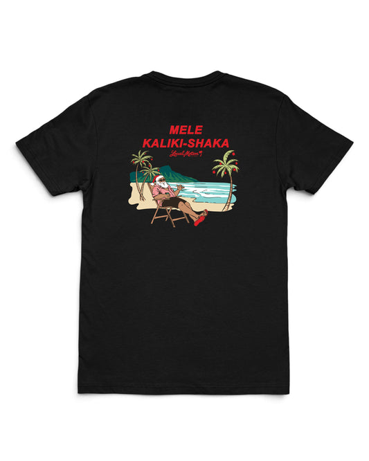 A black short-sleeve t-shirt with a colorful graphic print on the front [black]