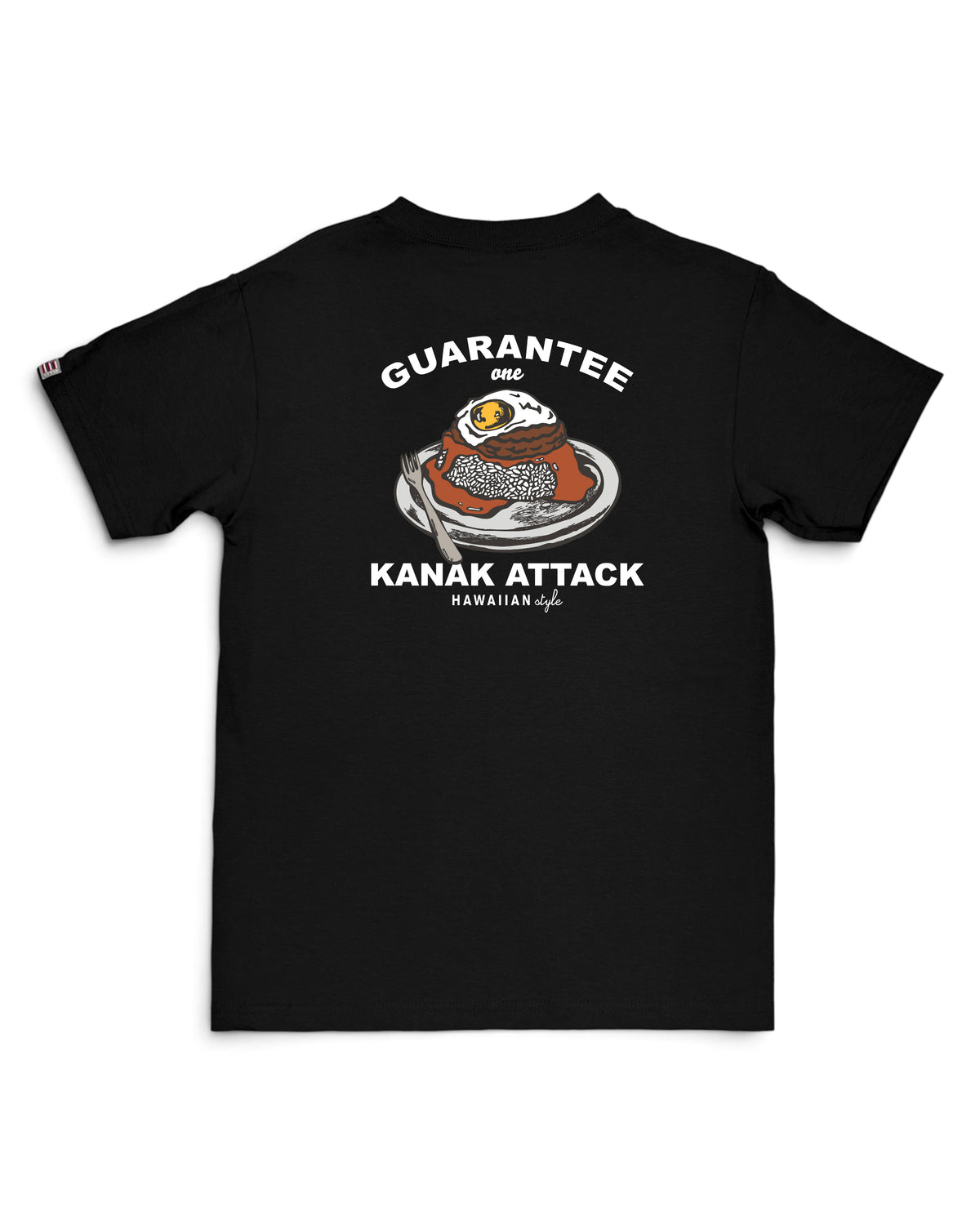 loco moco plate on a black shirt [black]