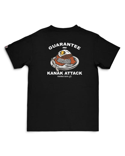 loco moco plate on a black shirt [black]