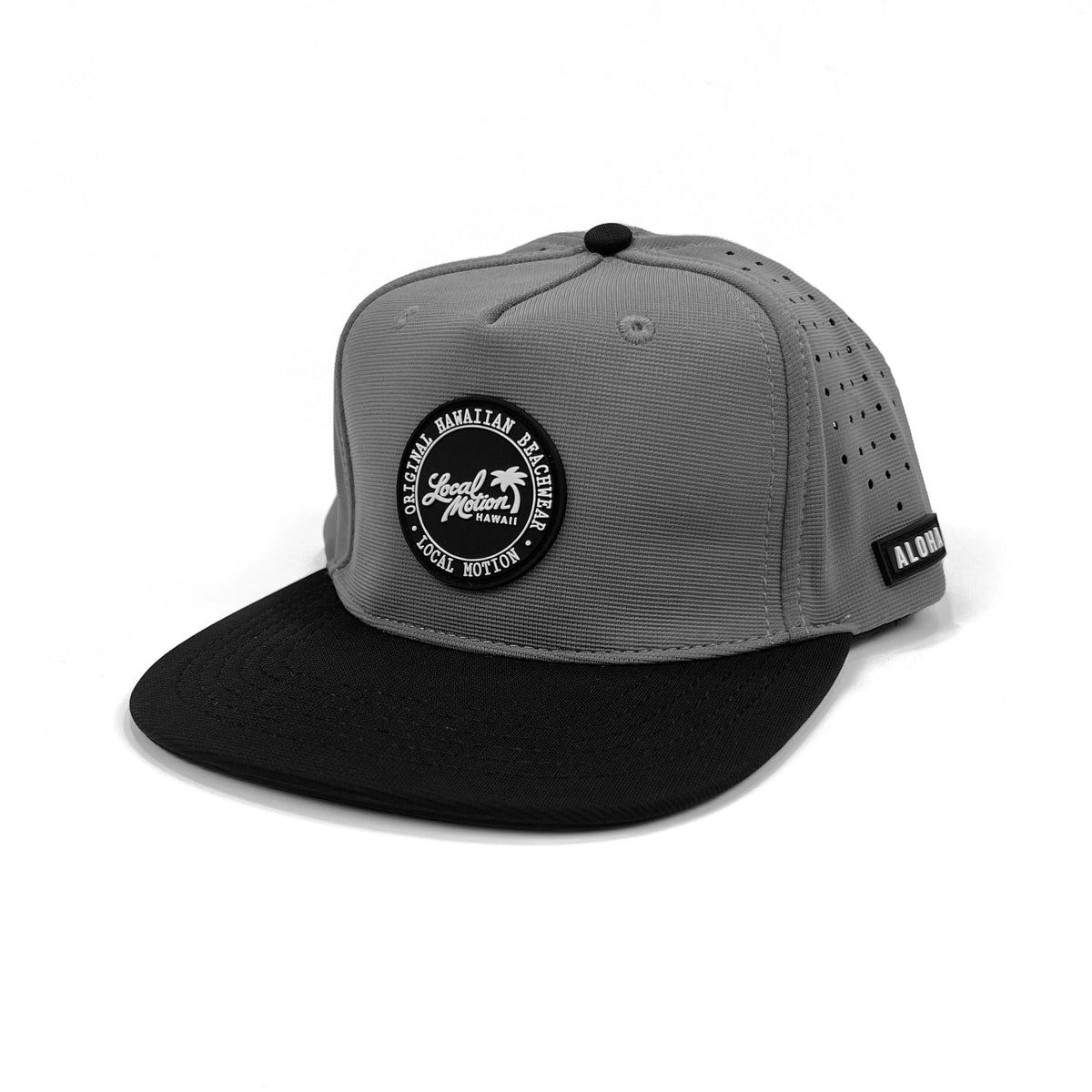 KUNAH'S SNAPBACK HAT in Charcoal - side view [charcoal]