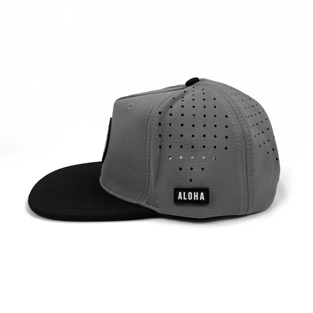 KUNAH'S SNAPBACK HAT in Charcoal - side view [charcoal]