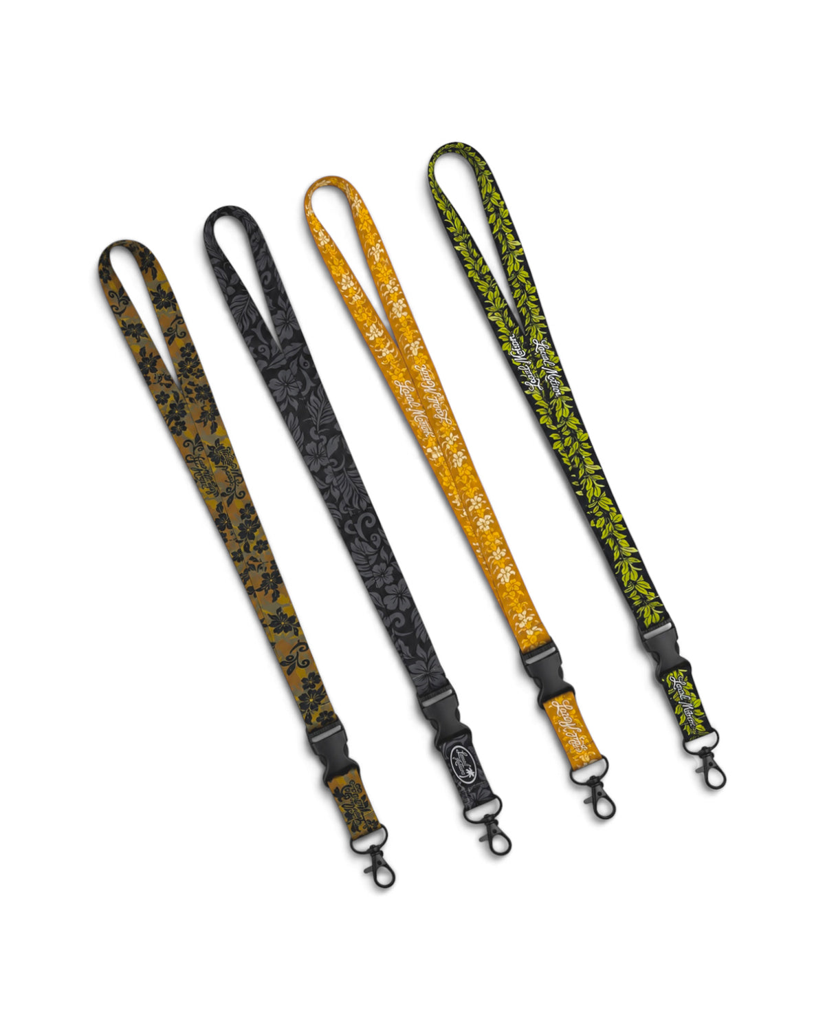 Horizontal landyards in various colors [puakenikeni] [pua'ena][maile][woodland camo]
