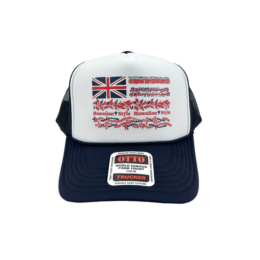 LEI DAY FOAMY TRUCKER HAT [navy/white]