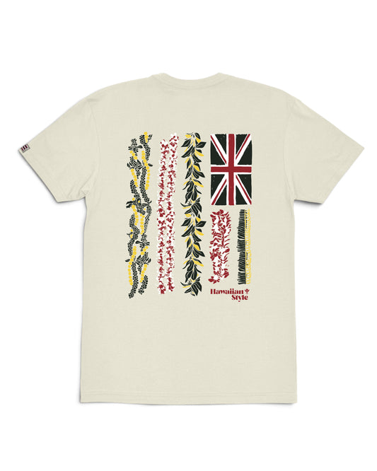Hawaiian flag on back of shirt [natural]