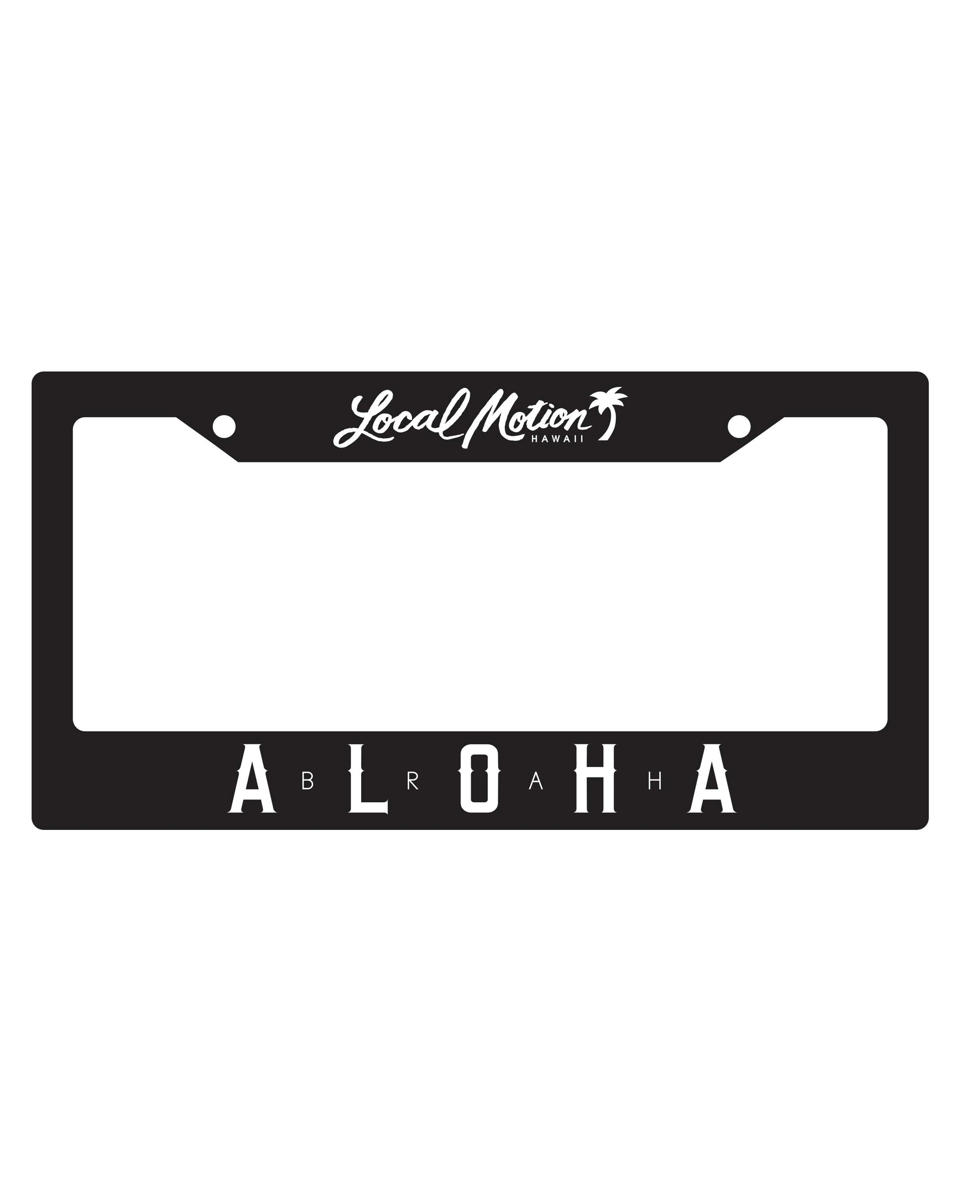 Aloha Brah license plate frame