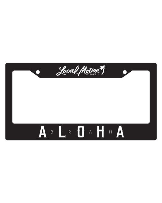 ALOHA BRAH LICENSE PLATE FRAME