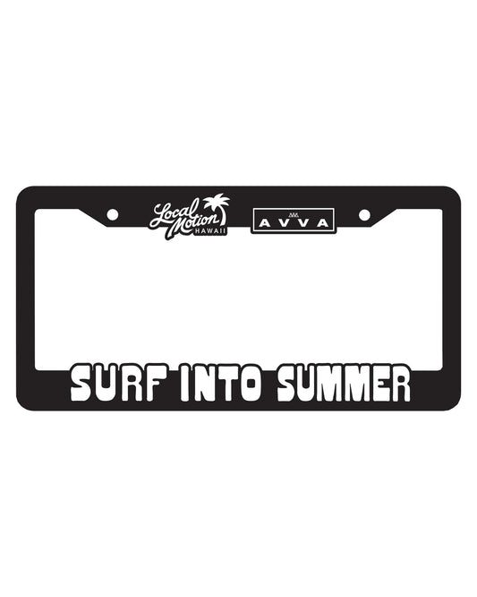 SURF INTO SUMMER 2025 LICENSE PLATE FRAME