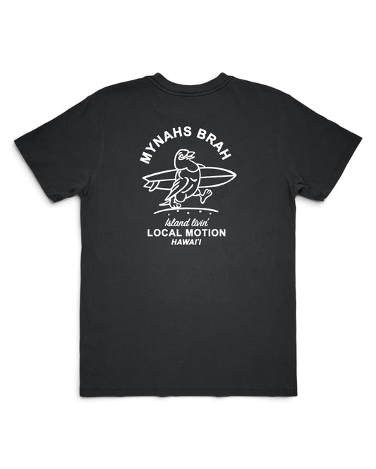 Bird carrying surfboard [graphite black]