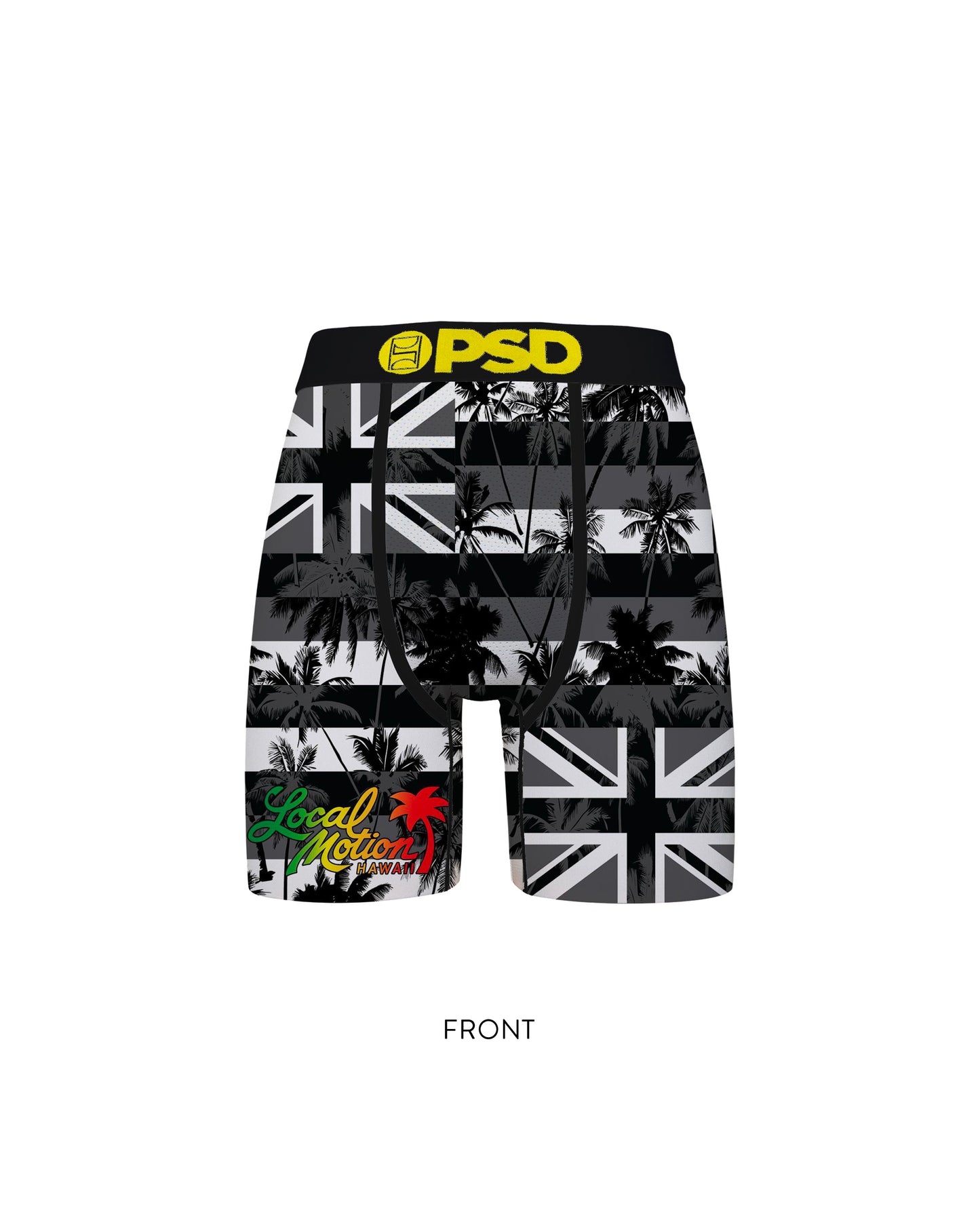 Black and white board shorts [black]