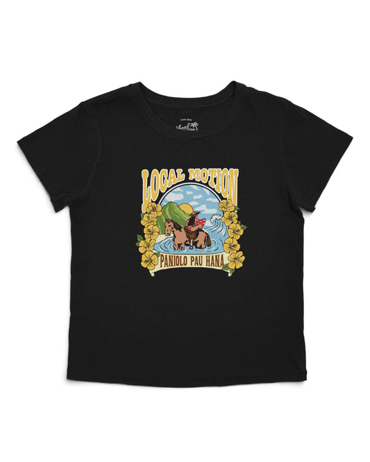 PANIOLO PAU HANA VINTAGE TEE in Black [black]
