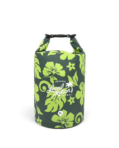 Dry cooler bag with monstera leaves [forest green/lime]