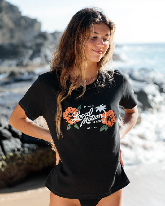 STAMP HIBISCUS VINTAGE TEE