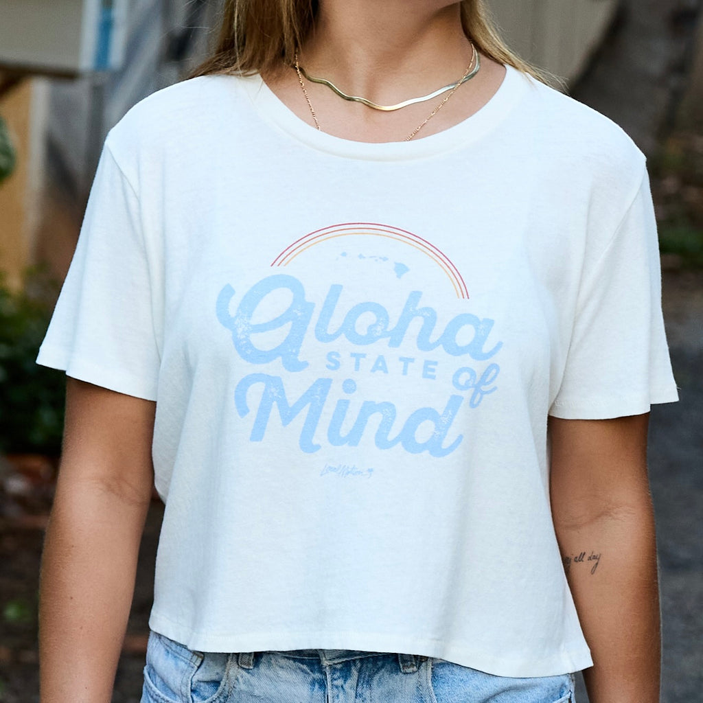 ALOHA STATE OF MIND CROP TEE