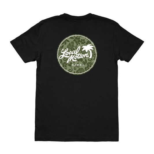 LOCO DROP TEE in Black - back view [black]
