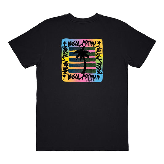 THROWBACK VINTAGE TEE in Black - back view [graphite black]