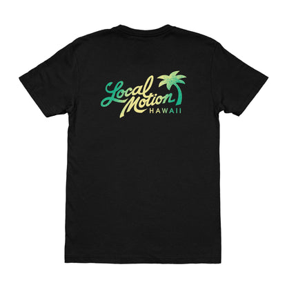 SPRAYED TEE in Black - back view