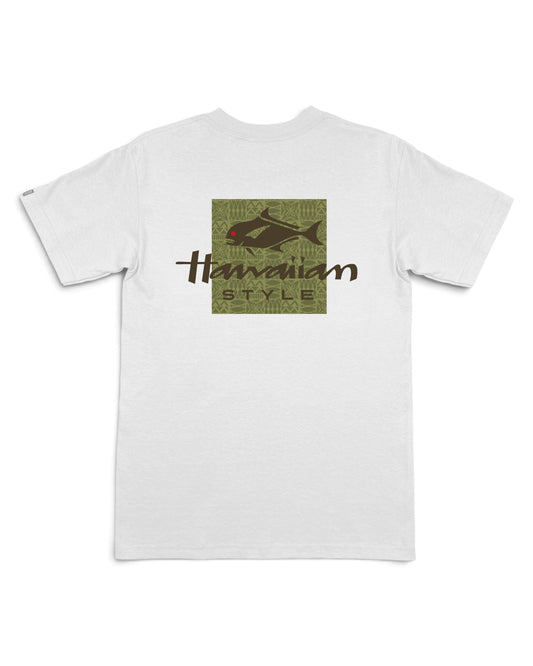 Fish logo on back [white]