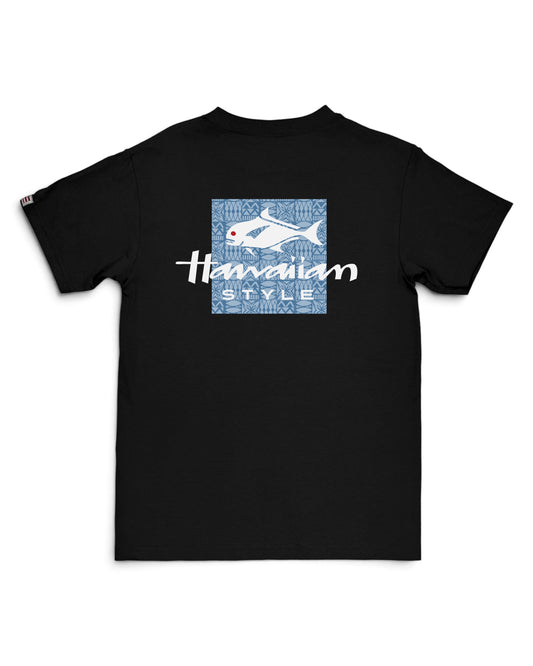 Fish outline on back of shirt [black]