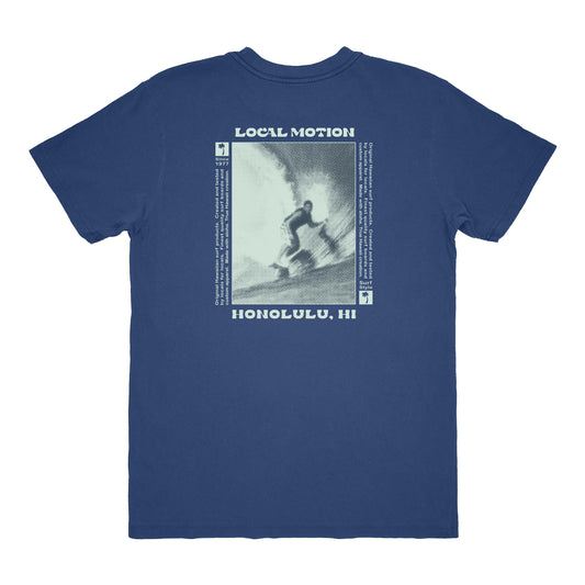 SURF MORE VINTAGE TEE - back view [vintage blue]