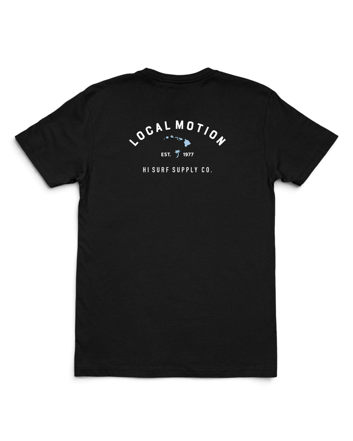 A black short-sleeve t-shirt shown from the back [black]