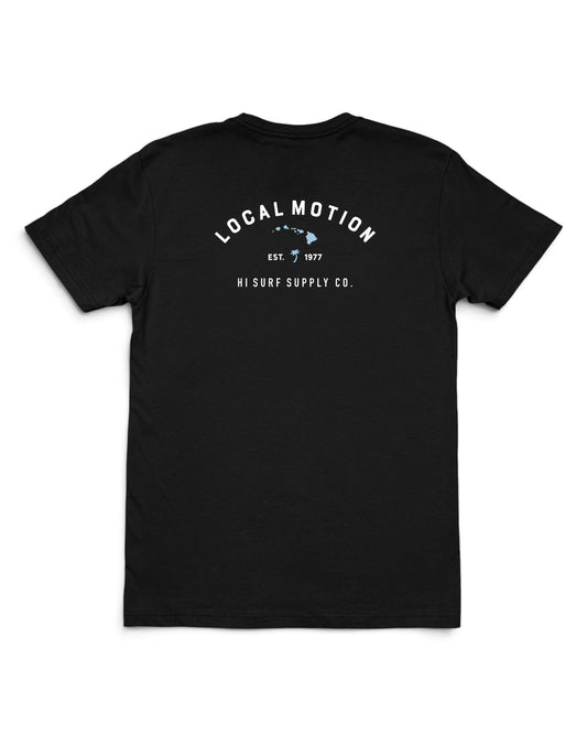 A black short-sleeve t-shirt shown from the back [black]