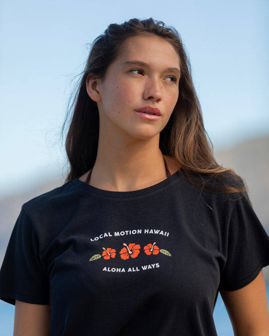 TRIPLE HIBISCUS 2 VINTAGE TEE