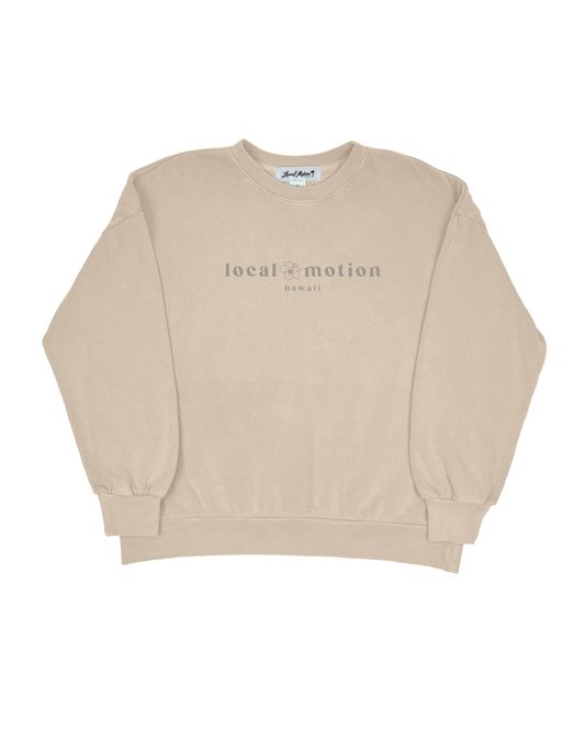 LITTLE LM CREW NECK SWEATSHIRT in Parchment - front view