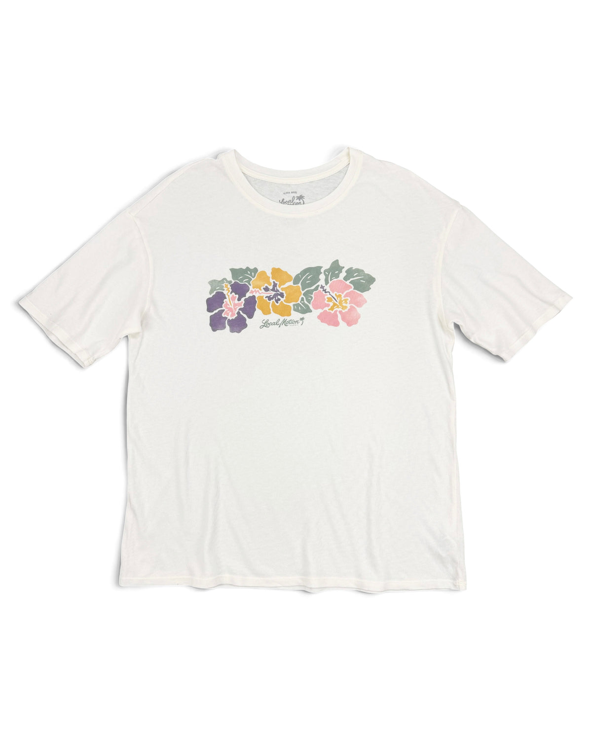 WATERCOLOR HIBISCUS OVERSIZED TEE