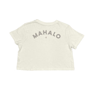 ALOHA MAHALO CROP TEE